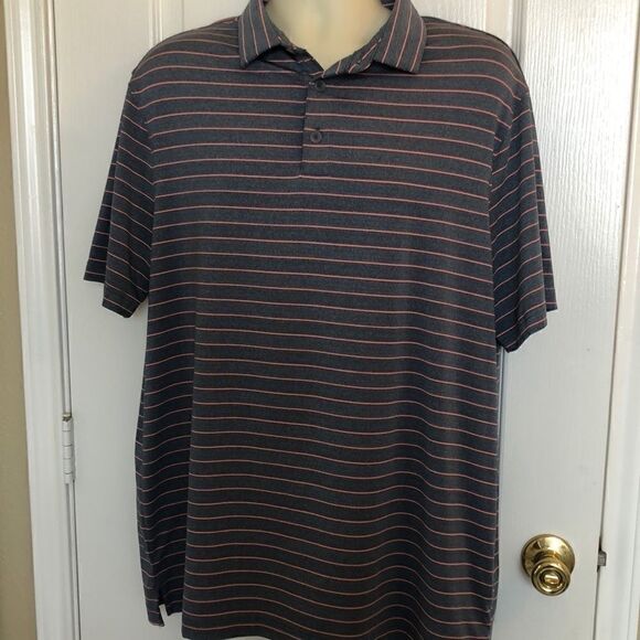 Champion short sleeve peach striped casual shirt - Picture 1 of 5